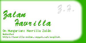 zalan havrilla business card